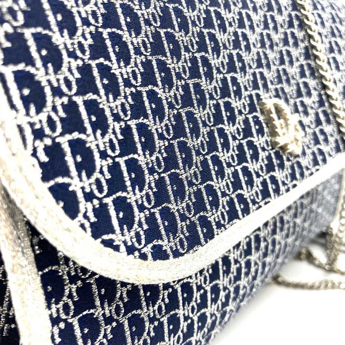 Christian Dior Navy Canvas Shoulder Bag Style 2