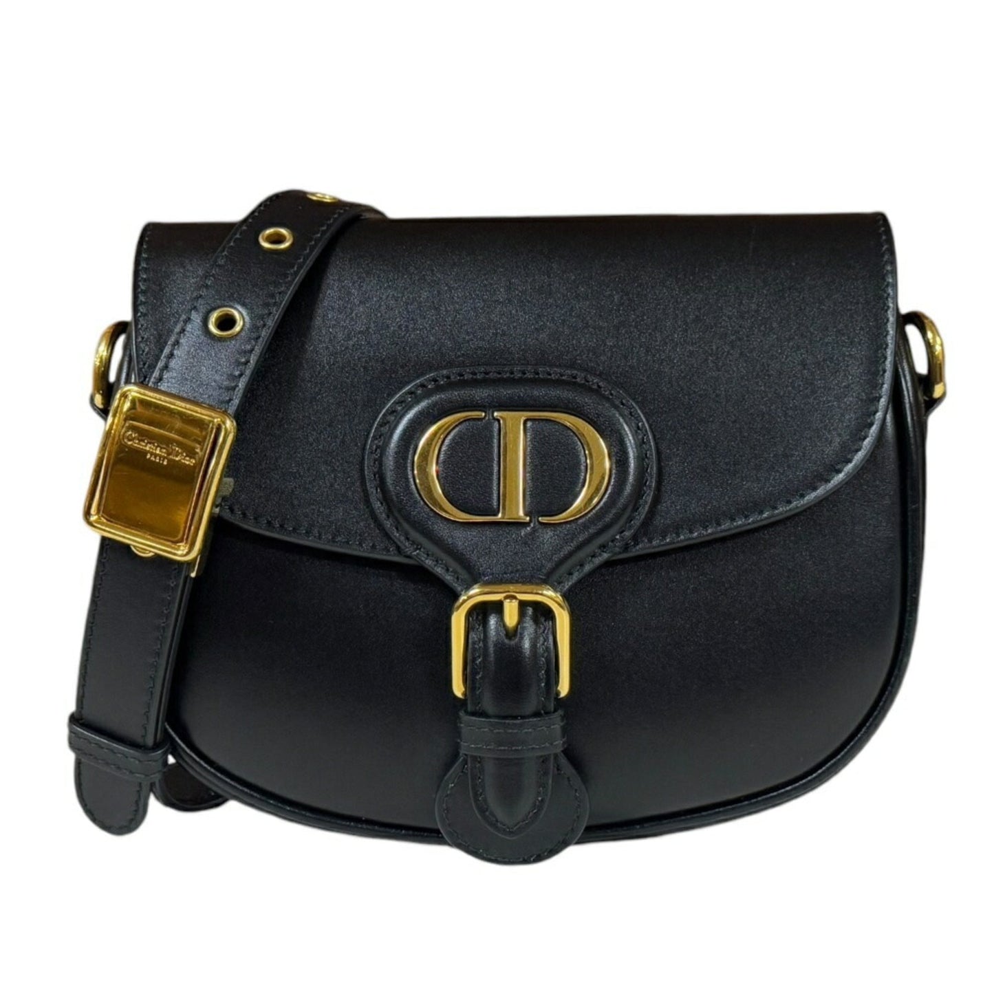 Christian Dior Black Leather Shoulder Bag Style 39