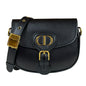 Christian Dior Black Leather Shoulder Bag Style 39