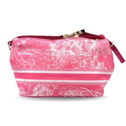 Christian Dior Pink Nylon Leather Pouch