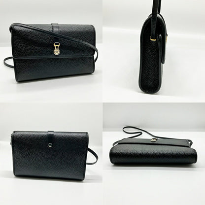 Christian Dior Black Leather Pochette Shoulder Bag Leather