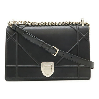 Christian Dior Black Leather Clutch Bag Shoulder Bag