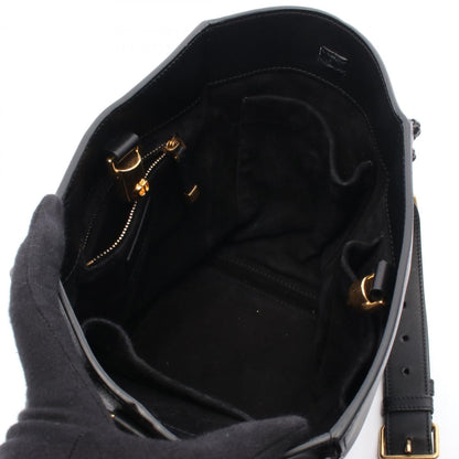 Christian Dior Black Leather Shoulder Bag Style 13