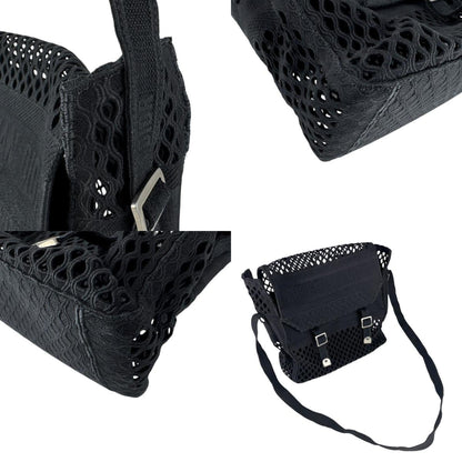 Christian Dior Black Canvas Shoulder Bag Canvas