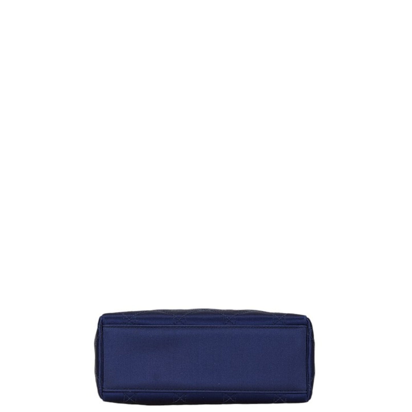 Christian Dior Navy Satin Plastic Handbag
