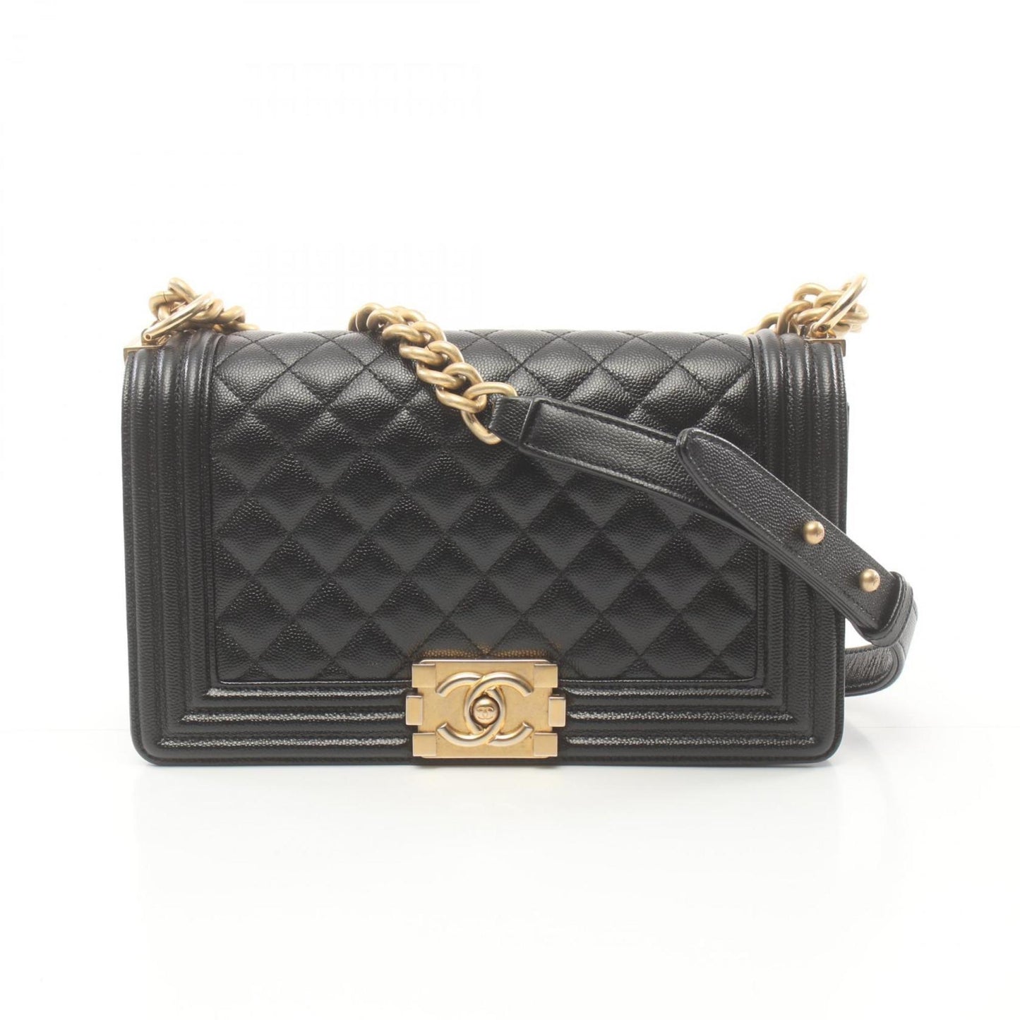 Chanel Boy Caviar Black Shoulder Bag