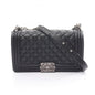 Chanel Boy Chanel Matelasse Shoulder Bag, Caviar Skin, Women's, Black, A67086
