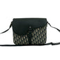 Christian Dior Black Canvas Leather Messenger Bag Shoulder Bag Leather