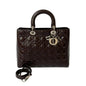 Christian Dior Brown Patent Leather Handbag Shoulder Bag