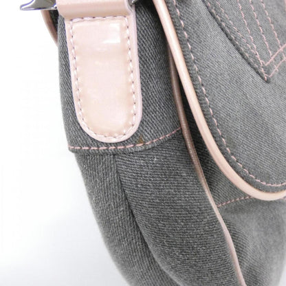 Christian Dior Gray Pink Denim Shoulder Bag ()