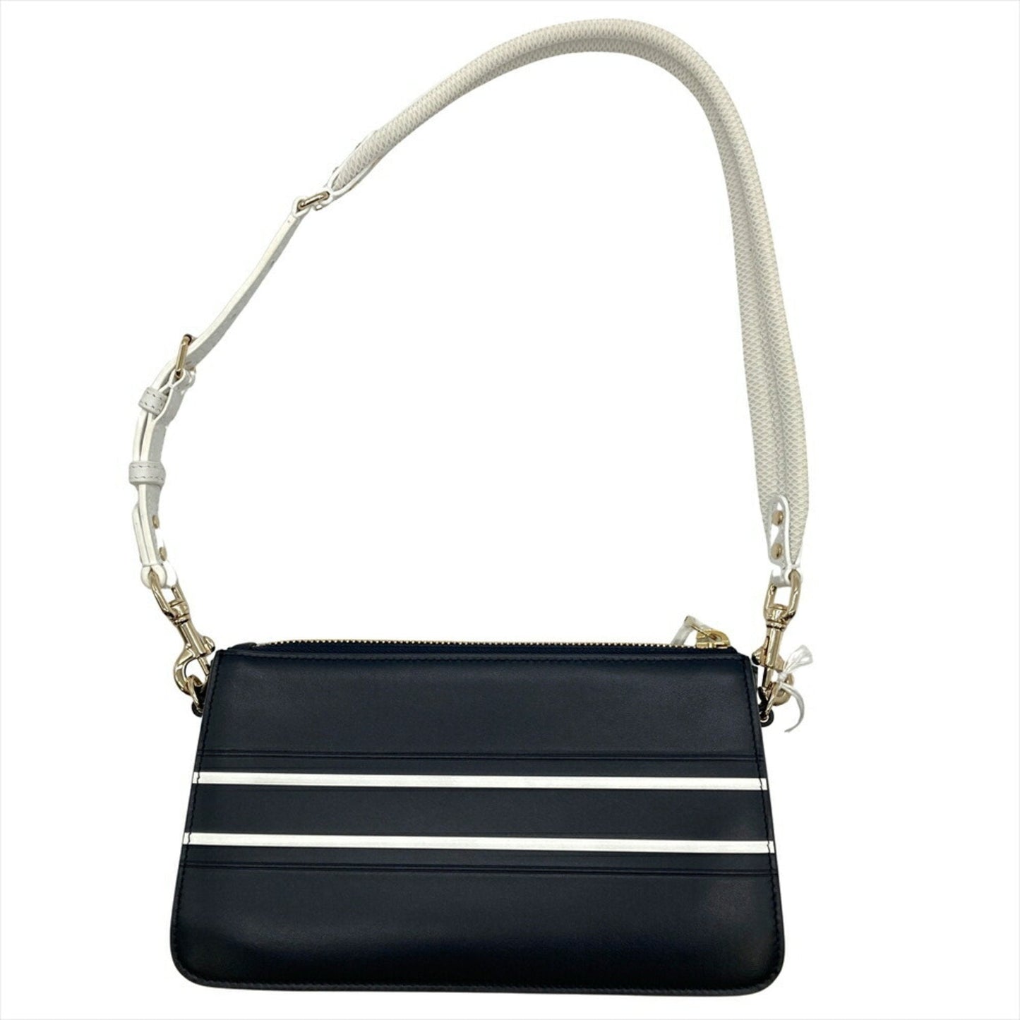 Christian Dior Navy Leather Shoulder Bag Leather