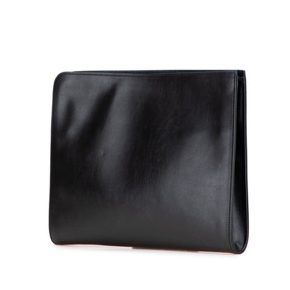 Christian Dior Black Leather Clutch Bag