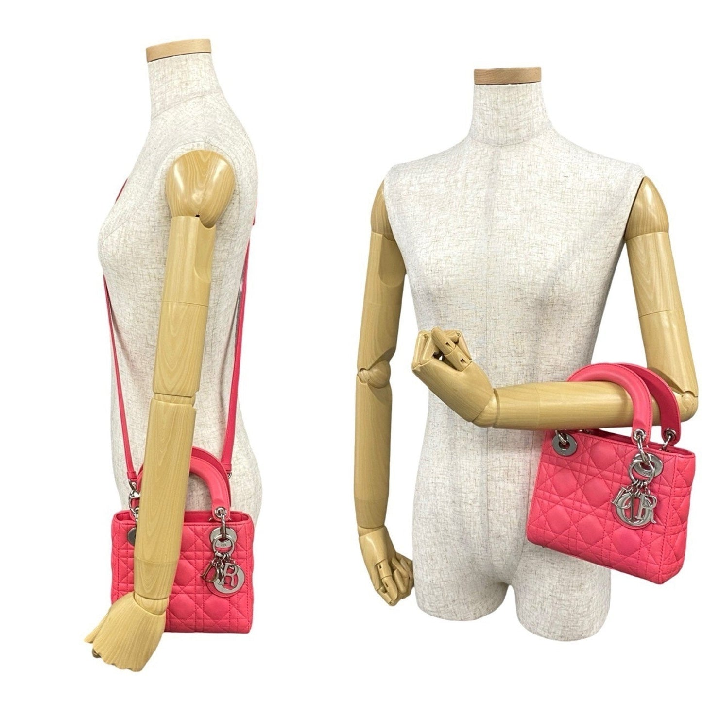 Christian Dior Pink Leather Handbag Shoulder Bag Style 5