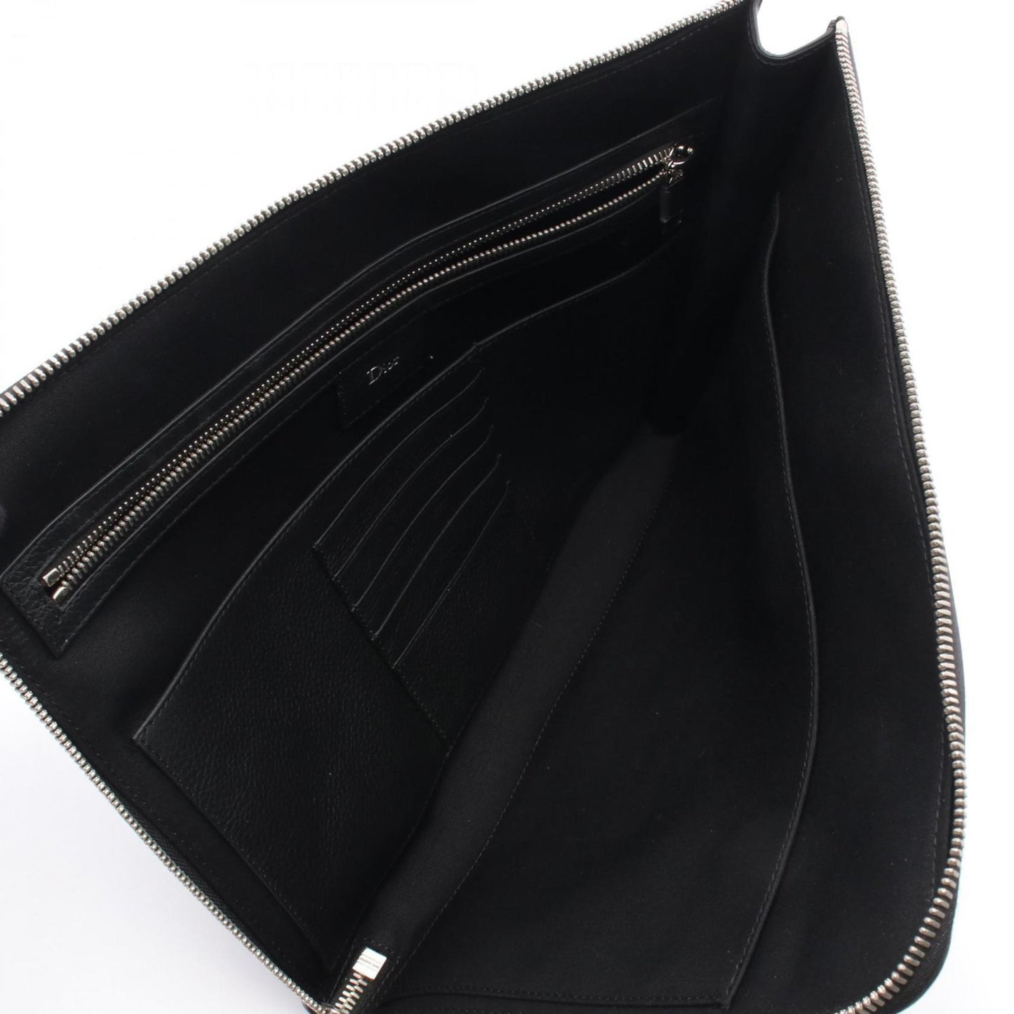 Christian Dior Black Leather Clutch Bag Leather