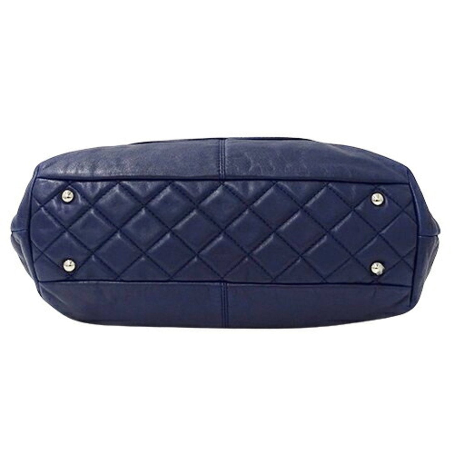 Chanel Bag Matelasse Women's Handbag Tote Shoulder 2way Leather Navy Blue Chain