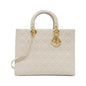 Christian Dior Ivory Leather Handbag