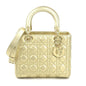Christian Dior Gold Leather Handbag Shoulder Bag