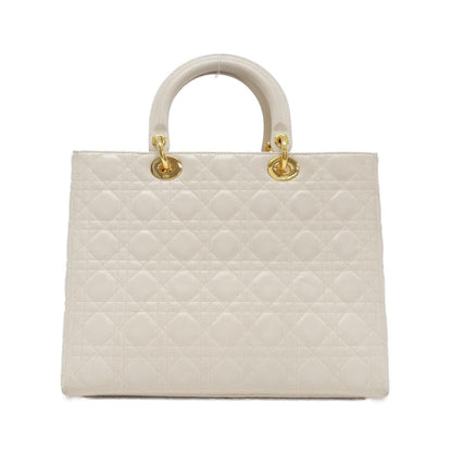 Christian Dior Ivory Leather Handbag