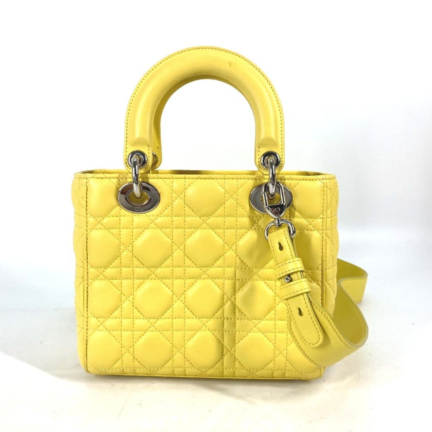 Christian Dior Yellow Leather Handbag Shoulder Bag