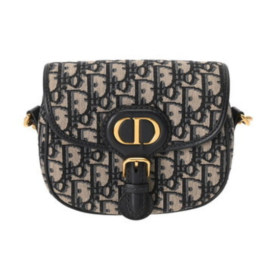 Christian Dior Navy Jacquard Shoulder Bag Jacquard