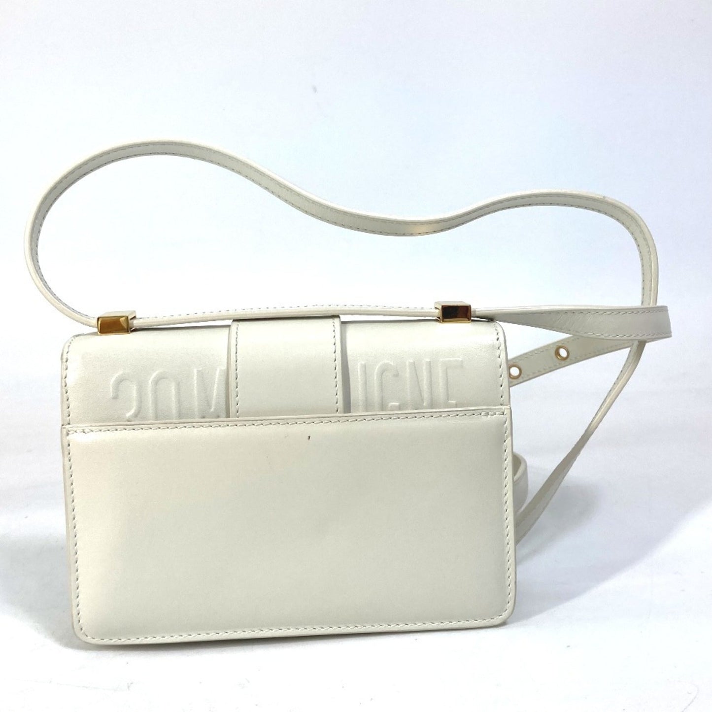 Christian Dior White Leather Pochette Pouch Shoulder Bag