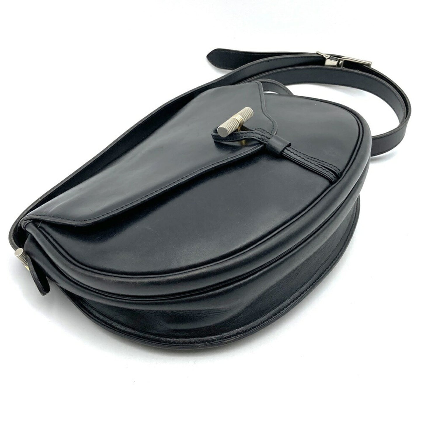 Christian Dior Black Leather Shoulder Bag Style 29