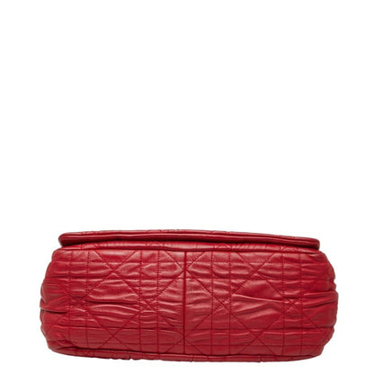 Christian Dior Red Color Leather Handbag Shoulder Bag Leather