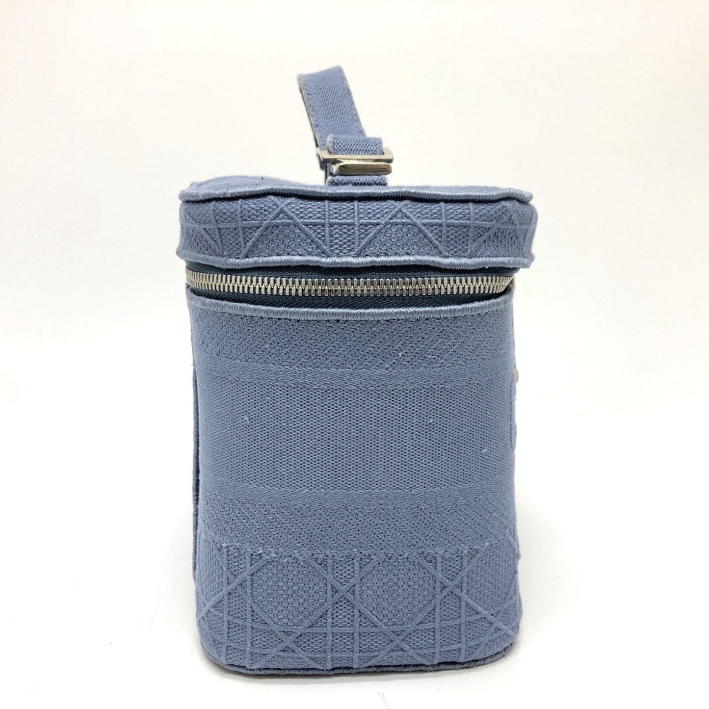 Christian Dior Blue Canvas Vanity Bag
