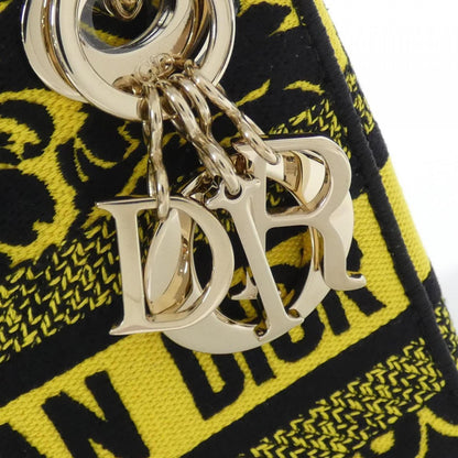 Christian Dior Yellow Canvas Handbag