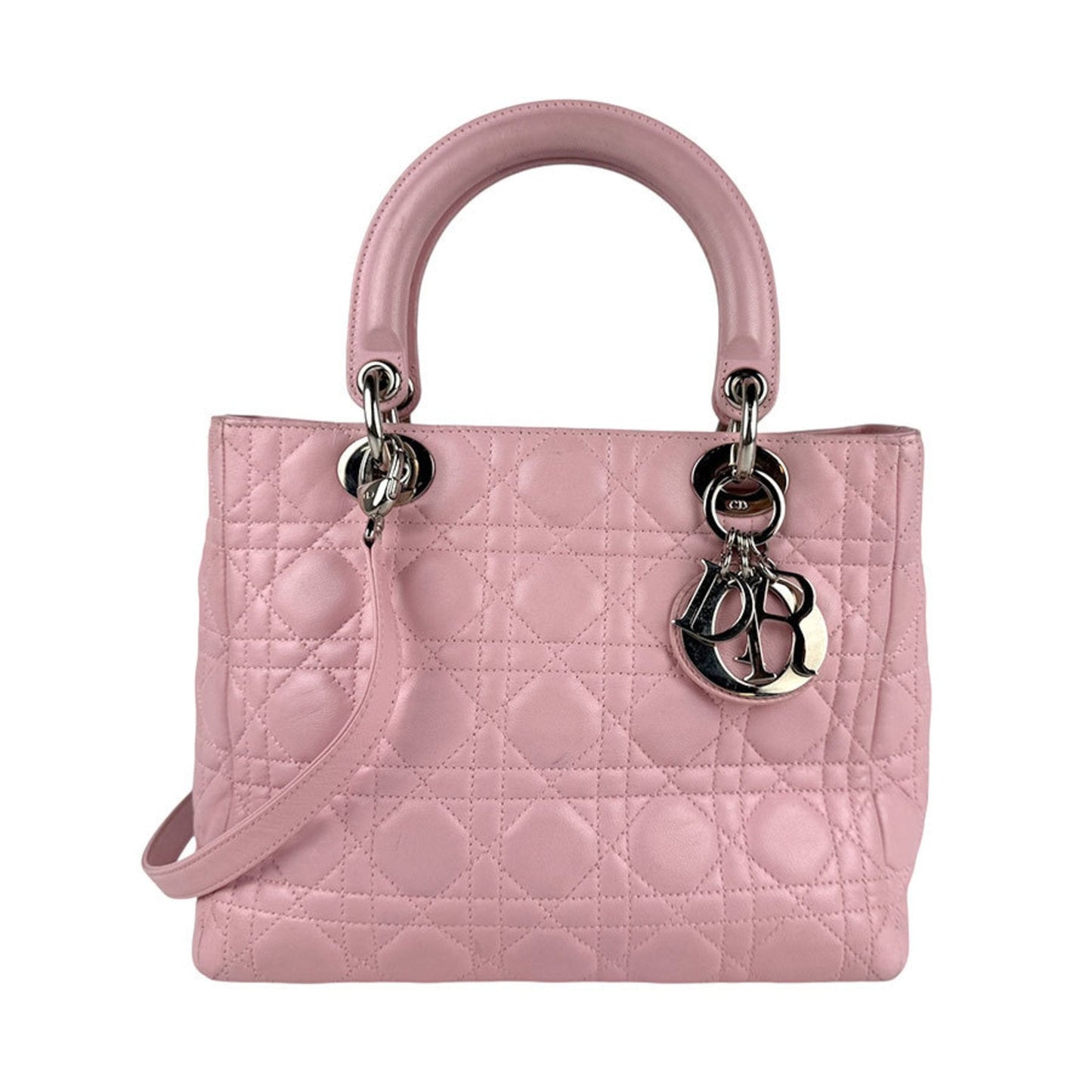 Christian Dior Pink Leather Handbag Shoulder Bag