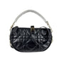 Christian Dior Black White Leather Handbag Shoulder Bag Style 2