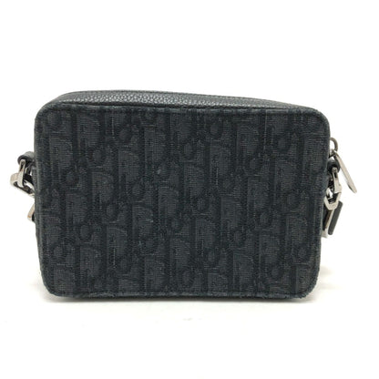 Christian Dior Navy Canvas Pouch Shoulder Bag