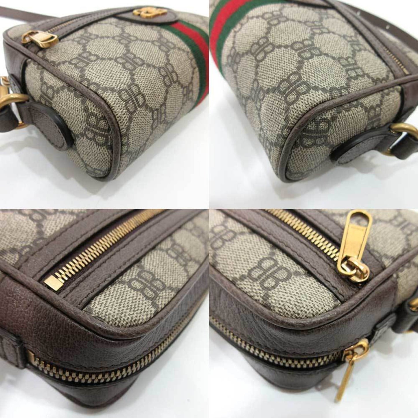 Balenciaga Bag Gucci Collaboration Hacker Camera Beige Mini Shoulder Pochette Bb Pattern Ladies Leather