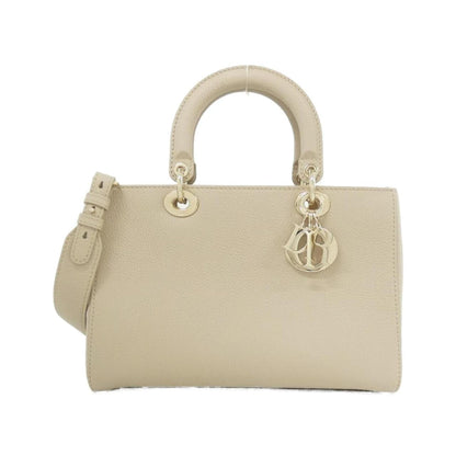 Christian Dior Beige Leather Handbag Style 3