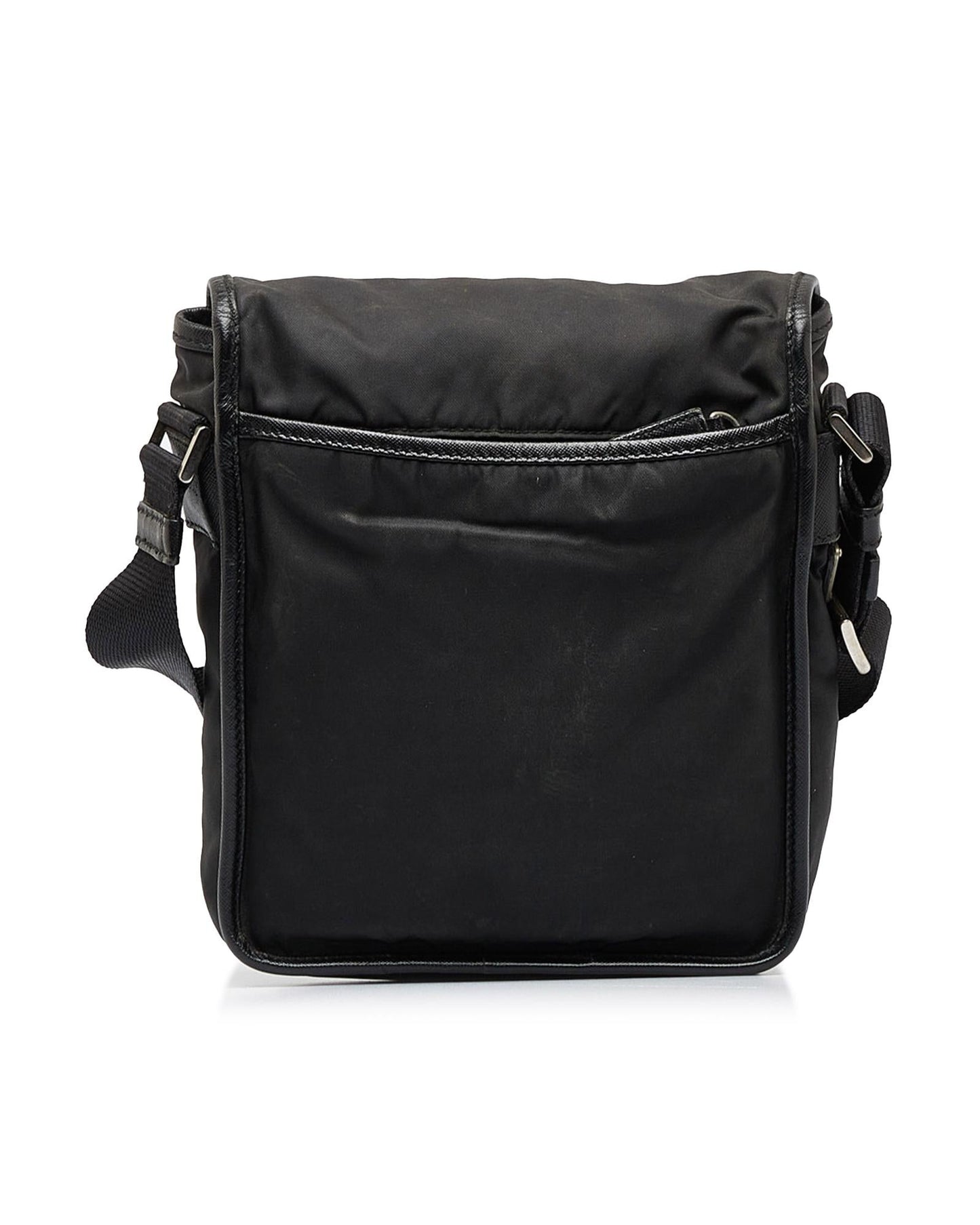 Nylon Crossbody Messenger Bag with Buckle Closure