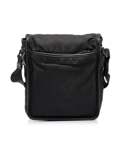 Nylon Crossbody Messenger Bag with Buckle Closure