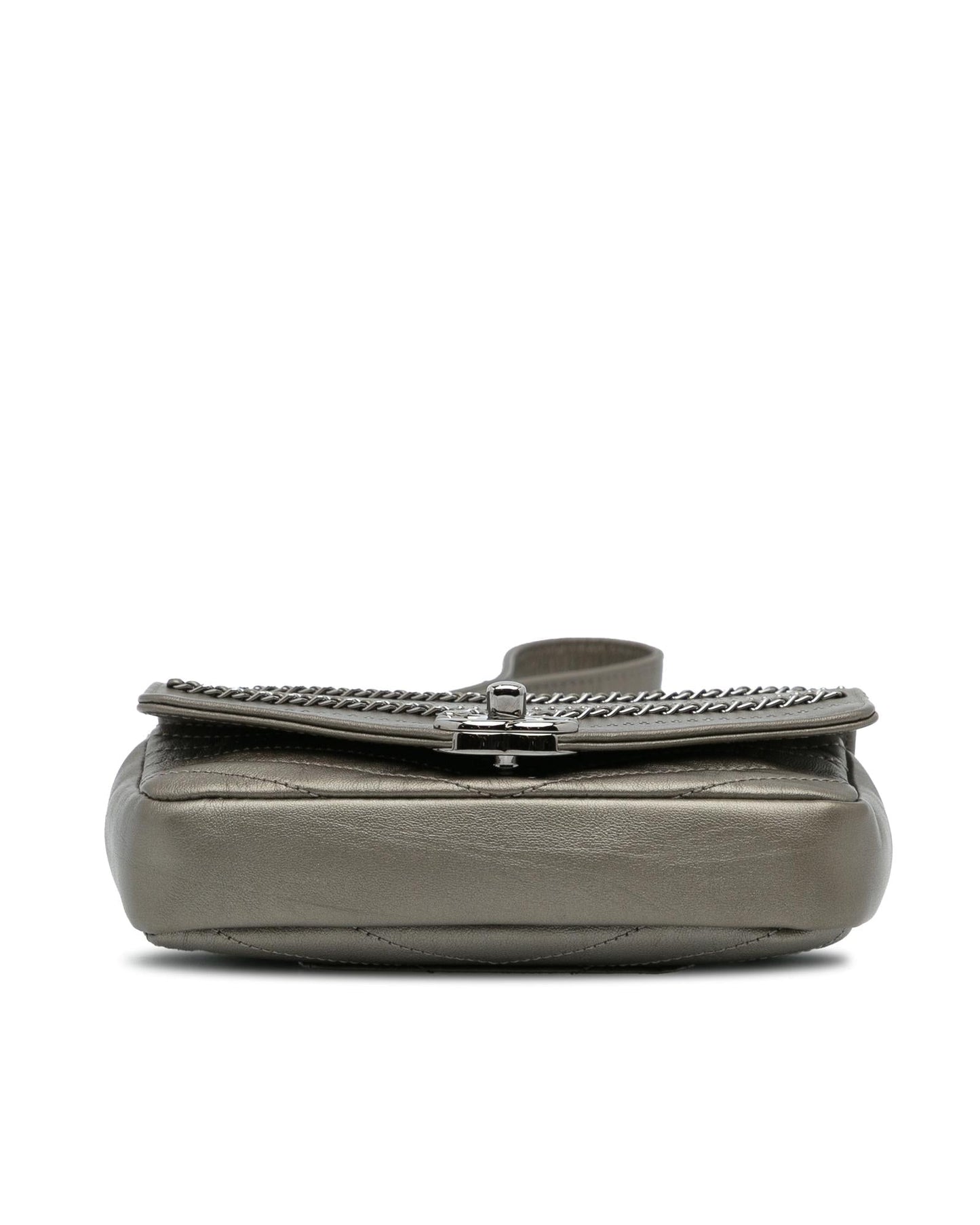 Mini Embellished Chevron Square Envelop Flap Crossbody Bag