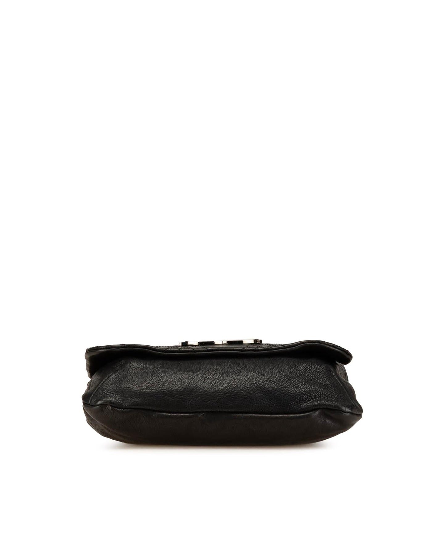 Large Calfskin Diamond Stitch Crossbody Bag with Chain Strap