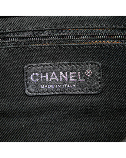 Large Calfskin Diamond Stitch Crossbody Bag with Chain Strap