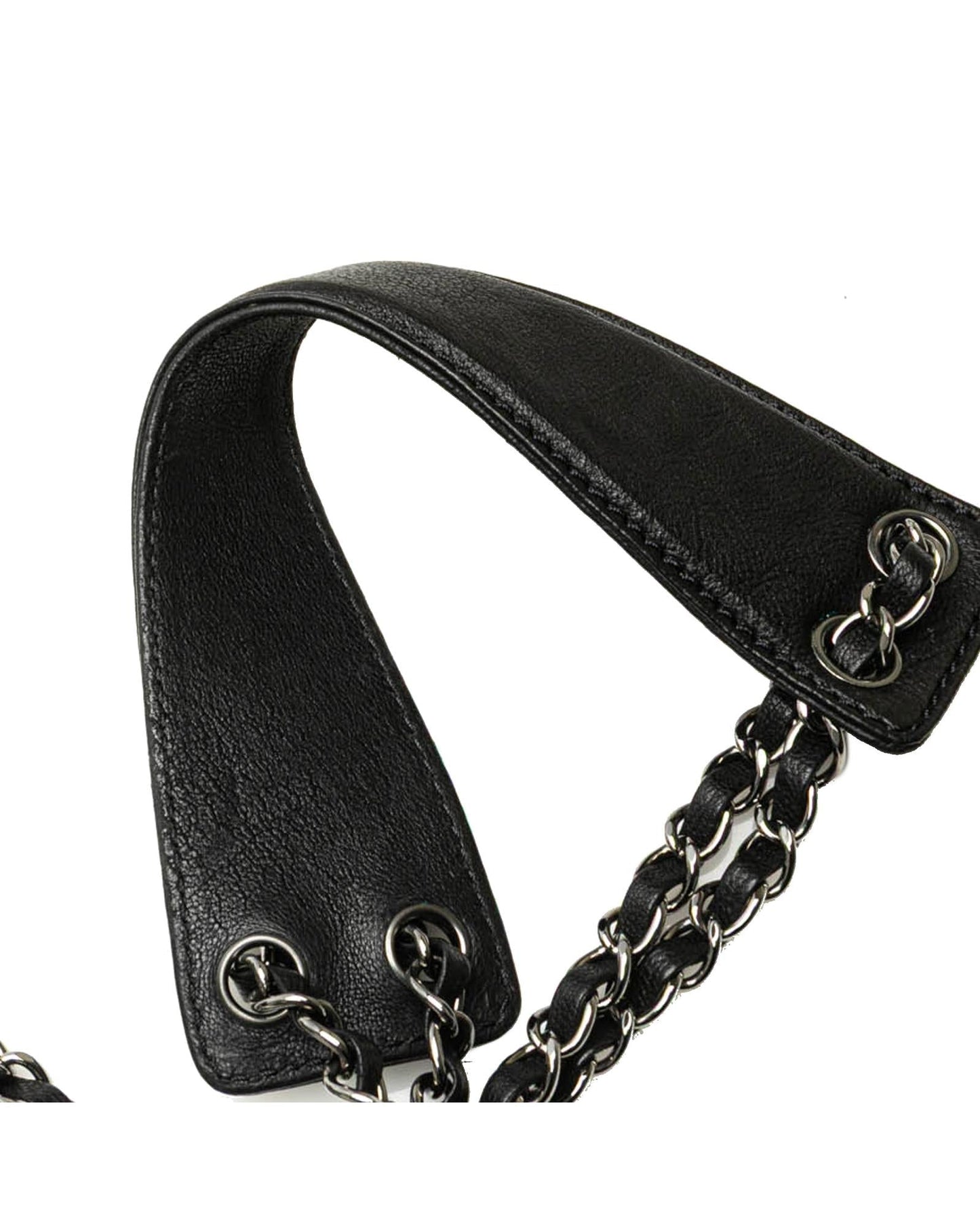 Large Calfskin Diamond Stitch Crossbody Bag with Chain Strap