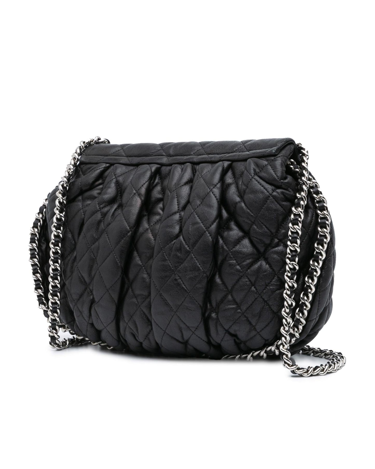 Lambskin Quilted Chain Flap Crossbody Bag