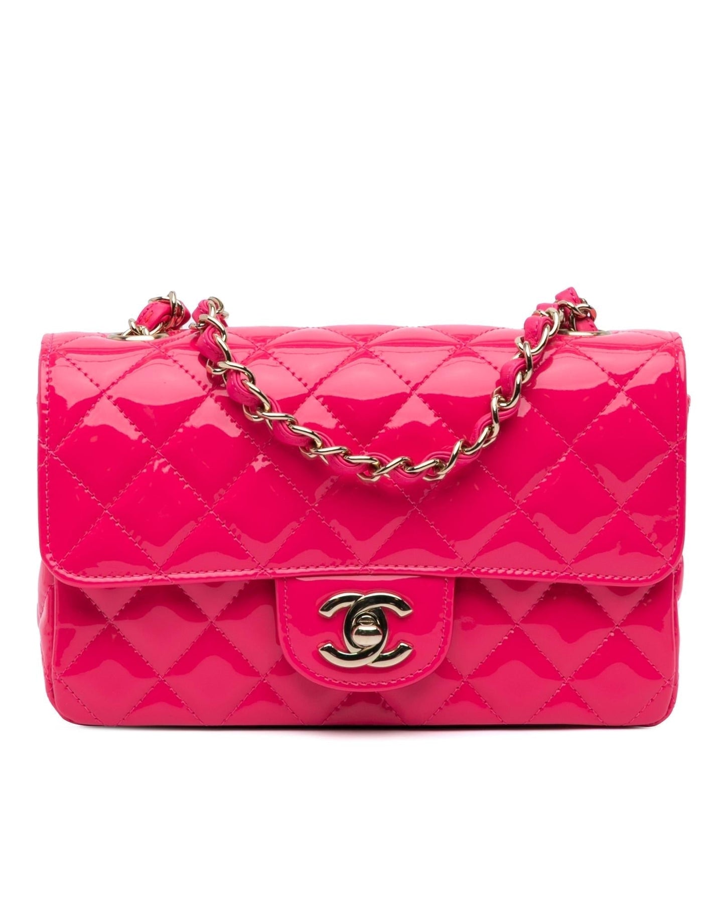 Mini Rectangular Classic Patent Leather Crossbody Bag