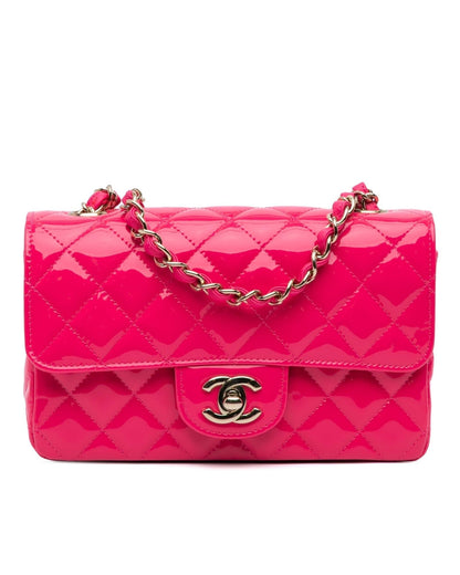 Mini Rectangular Classic Patent Leather Crossbody Bag