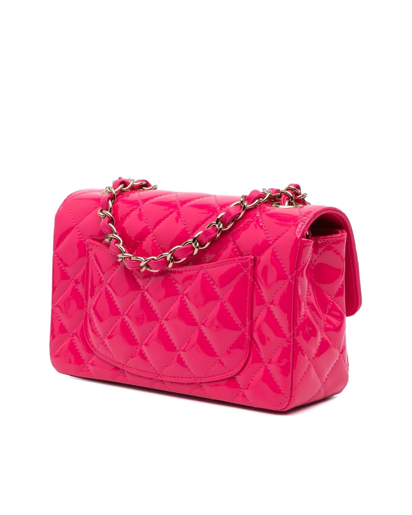 Mini Rectangular Classic Patent Leather Crossbody Bag