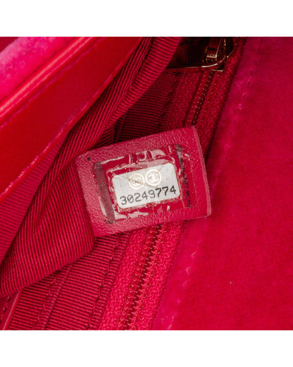 Mini Square Velvet Pearl Crush Flap Quilted Crossbody Bag