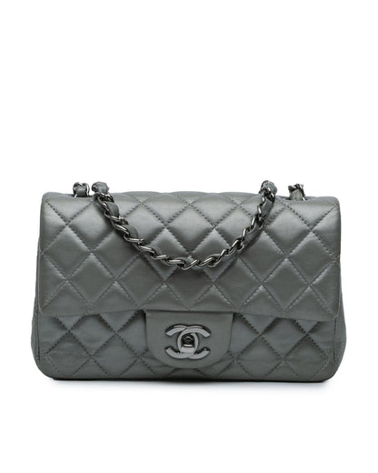Mini Rectangular Classic Lambskin Single Flap Crossbody Bag