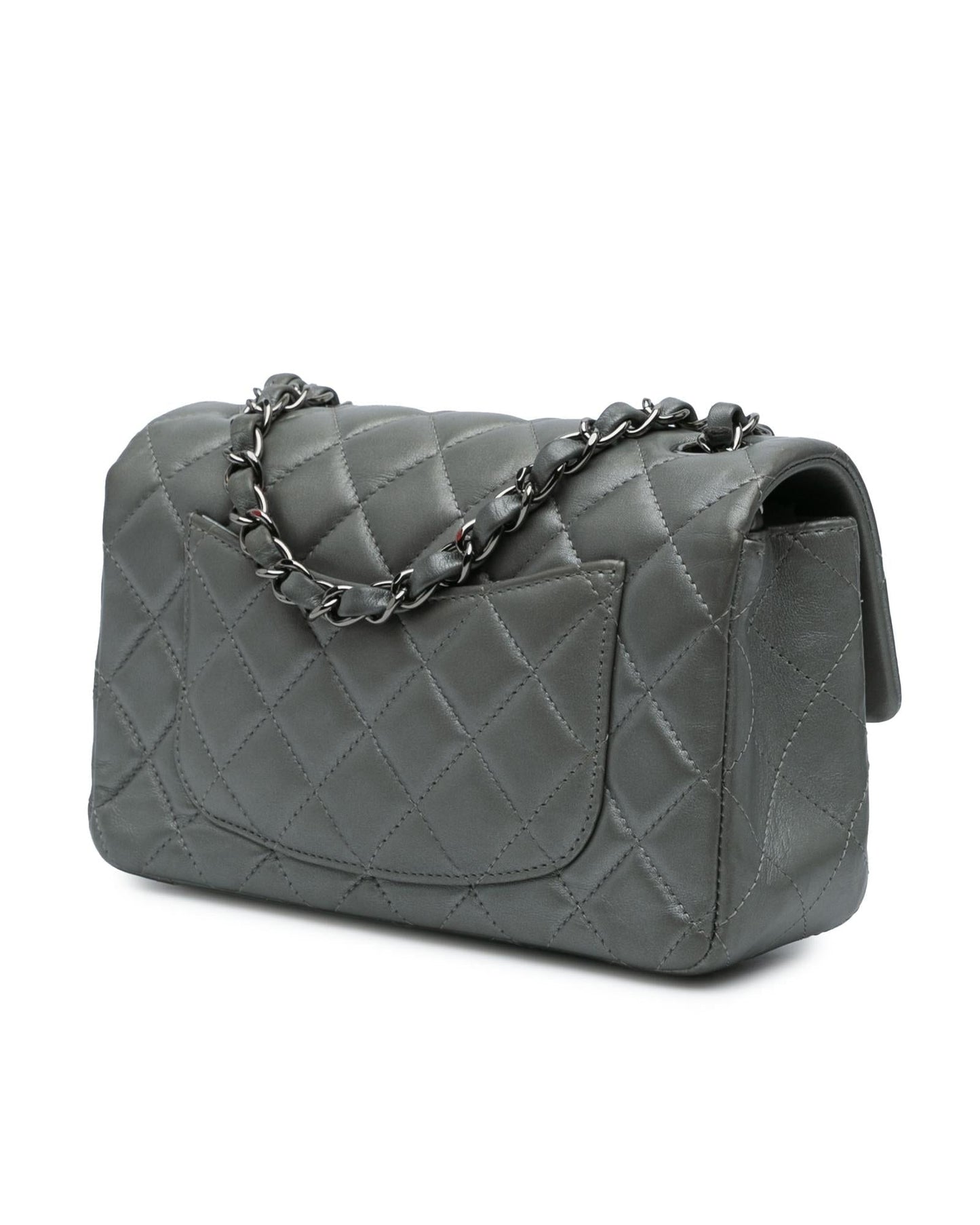 Mini Rectangular Classic Lambskin Single Flap Crossbody Bag