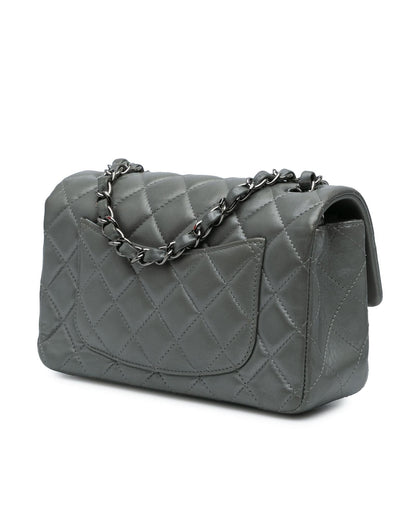 Mini Rectangular Classic Lambskin Single Flap Crossbody Bag