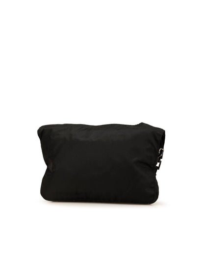 Tessuto Buckle Detail Nylon Crossbody Messenger Bag