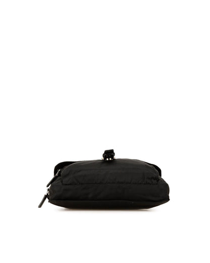 Tessuto Buckle Detail Nylon Crossbody Messenger Bag
